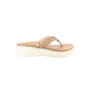 Vionic Tan and Cream Platform Sandals